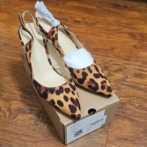 Amazon Animal Print Slingback Heels